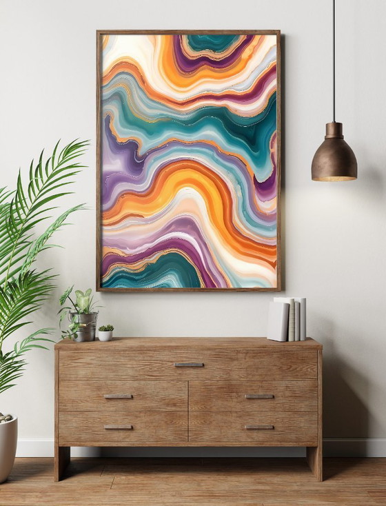 Image 1 of Acrylic Glass Artwork | 200x140 cm | Depthwave #6 (Ori, 1983)