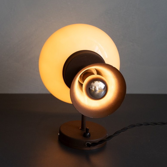 Image 1 of Dark brown Herda Diabolo Space Age Mushroom Wall Lamp