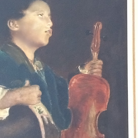 Image 1 of Porträtmalerei. Junge mit einem Schlagzeuger