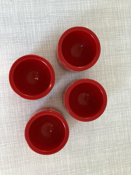 Set of 5 retro Mepal egg cups