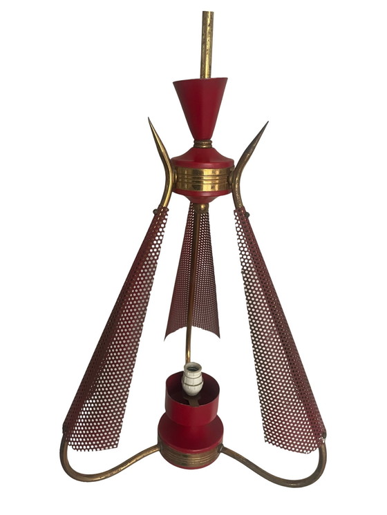 Image 1 of Hanglamp toegeschreven aan Angelo Lelli voor Arredoluce, jaren 1950.