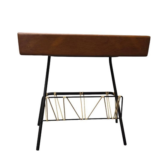 Image 1 of Table d'appoint vintage avec porte-revues