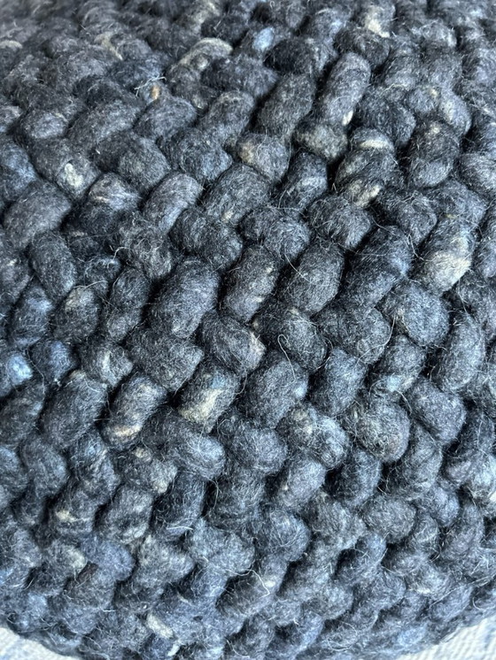 Image 1 of Handmade 100% wool pouf