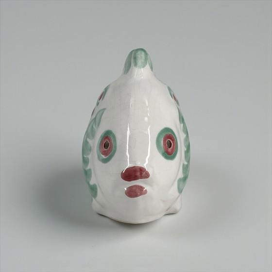 Image 1 of Vintage Gmundner Keramik Fish – Large Hand-Painted Money Box (19 cm)