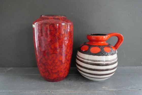 Image 1 of Vintage Scheurich large vase 517-30 red W. Germany