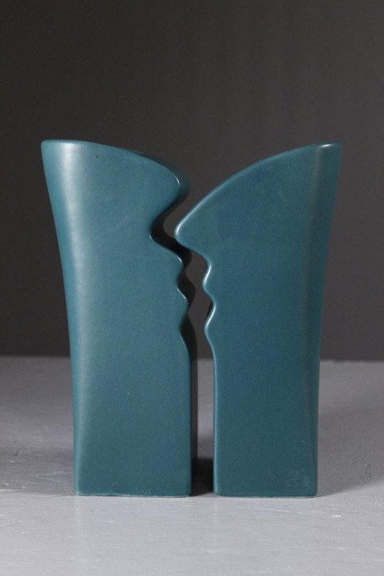 Image 1 of Een paar "Kiss"-vazen, Asa Duitsland, jaren 90, postmoderne Memphis-stijl.