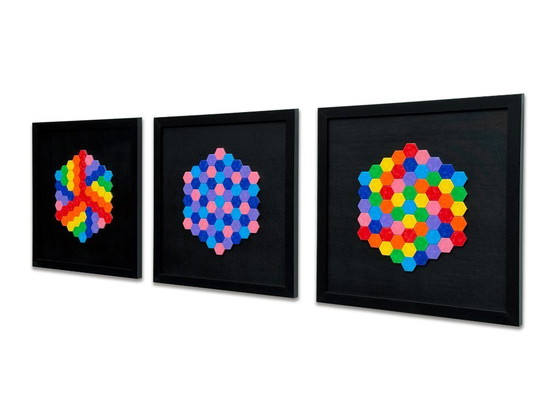 Image 1 of Fragmentos de caleidoscopio (Juego de 3 - Decoración de pared)