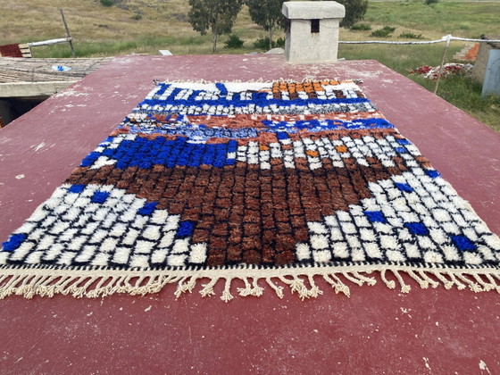 Zeitgenössischer mehrfarbiger Berber-Teppich aus Wolle – 300 x 200 cm – Teppiche & Läufer, Baumwolle, Modern (photo 5 of 17)