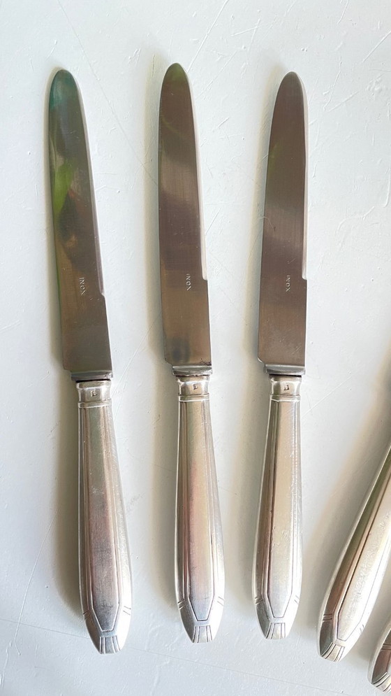 Image 1 of 6 Art Deco Dessert Knives