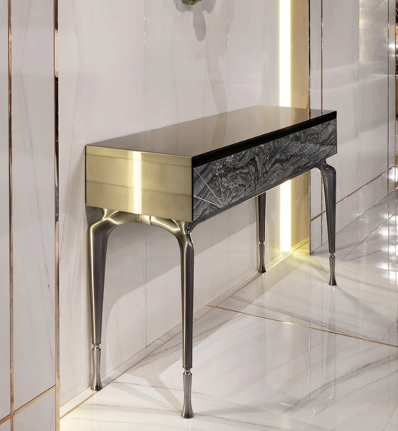Image 1 of Designer Marble Console Table