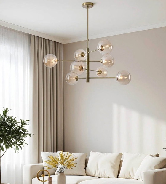 Image 1 of Lampadario Eichholtz Argentine S in ottone antico