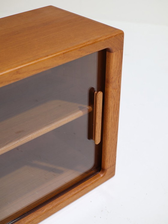 Image 1 of Silkeborg wall display cabinet sideboard vintage Danish teak