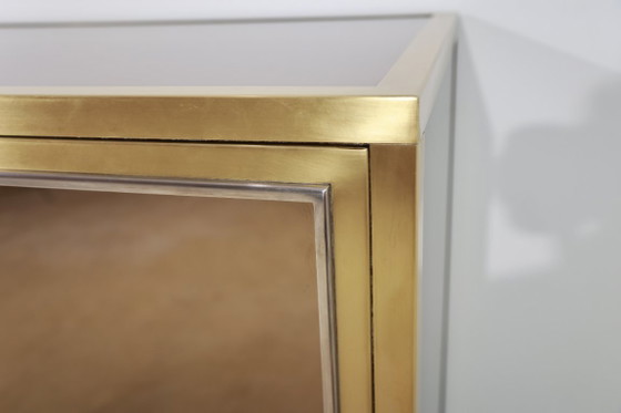 Rare 1970s Michel Pigneres Sideboard / Credenza – L'Angolo Metallarte Roma, Brass (photo 5 of 9)
