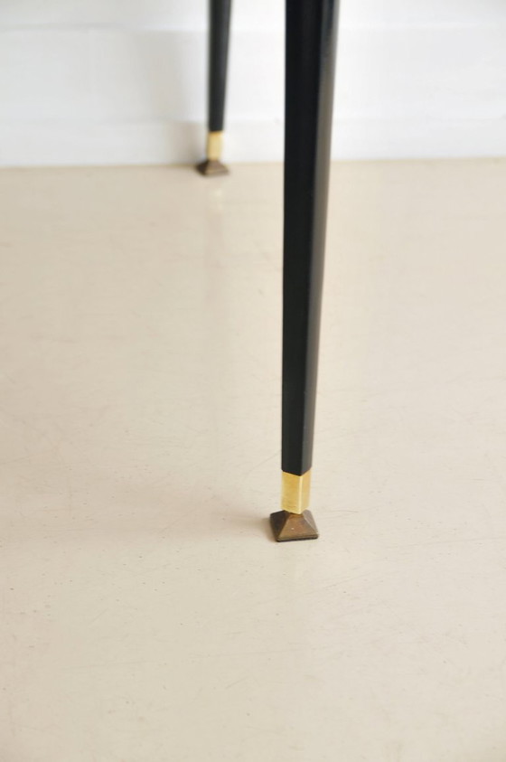 Image 1 of tavolino da caffè quadrato in formica bianca