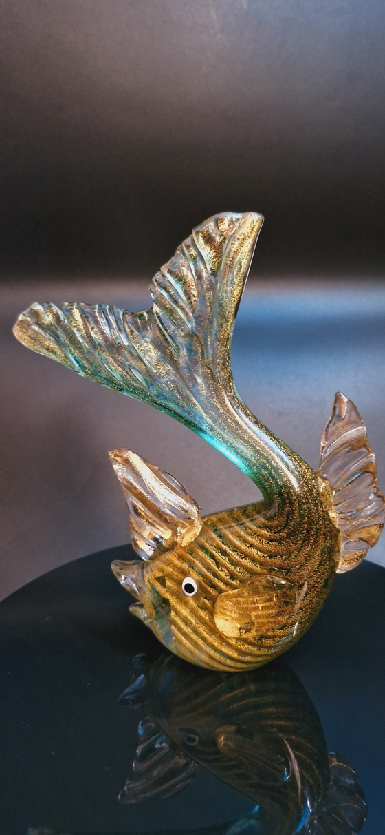 Image 1 of 60'S Barovier&Toso Murano Glass Coordonato D'Oro Fish 