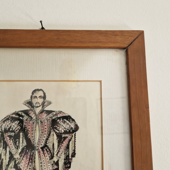 Image 1 of 1979 Robby Pulveran Dipinge 'Duke' Opera d'arte stravagante Rigoletto Disegno d'arte