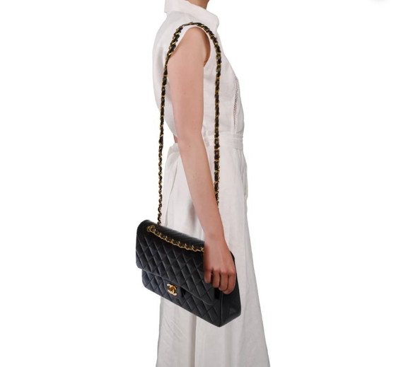 Image 1 of Sac CHANEL Timeless/Classique en Cuir Noir - 103573