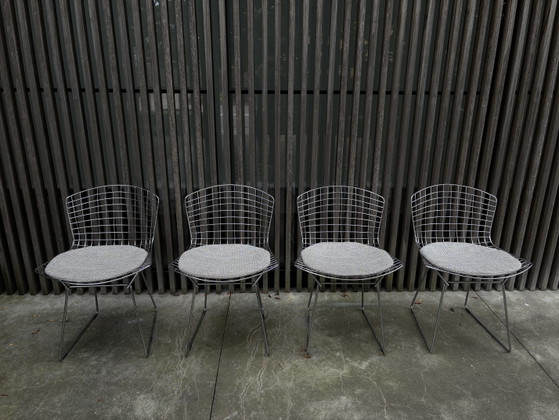 4x Bertoia Wire Side Chair Outdoor - Knoll – Sedie da giardino, Cromo (photo 4 of 6)