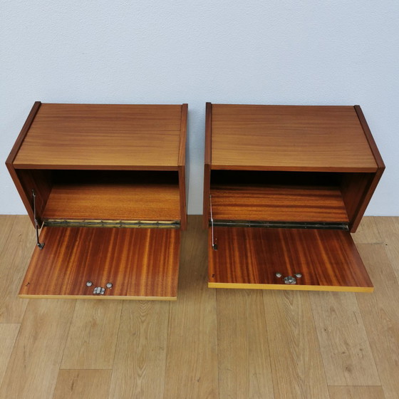Image 1 of Vintage Mid - Century Nightstands, Side Cabinets, Side Tables Set Price