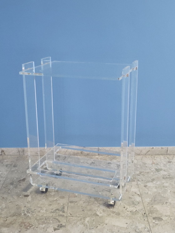 Dranken trolley plexiglas David Lange stijl – Serveerwagens (photo 3 of 8)