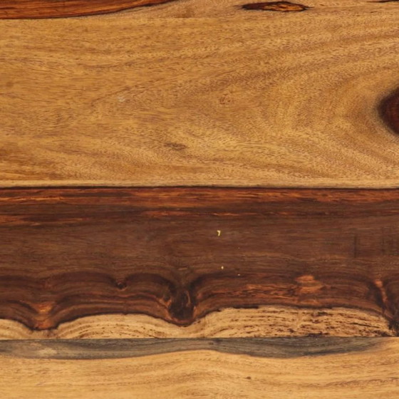 Image 1 of Industriële Salontafel van Massief Sheesham Hout & Staal