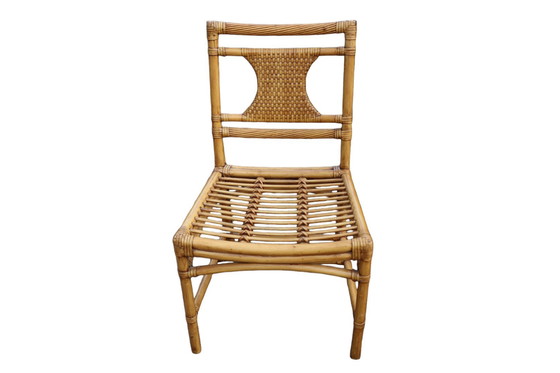 Image 1 of 6 sedie da pranzo in bambù