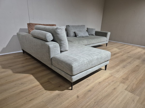 Image 1 of Montel Hampton - Corner sofa - Gray - Cognac - Fabric - Design