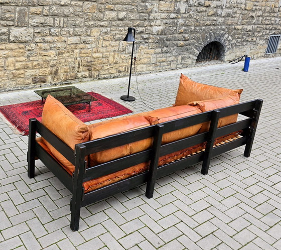 Image 1 of Leren bank Loft Studio Vintage Gallery Leren bank Bank Jaren 60 70 Mid Century