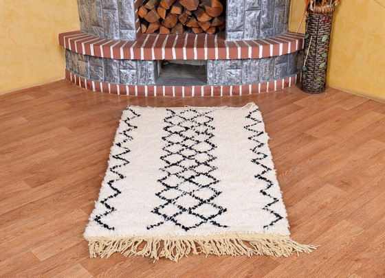 Marokkaans Berbere handgemaakt kleurrijk wollen vloerkleed 150/250cm – Vloerkleden en tapijten, Wool (photo 5 of 6)