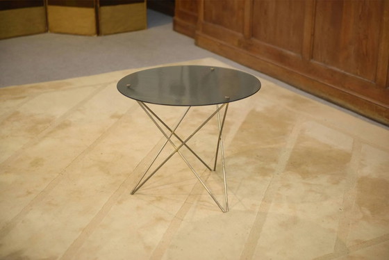 Tavolino in ottone e vetro, design anni '60. – Tavolini, Cristallo (photo 7 of 7)