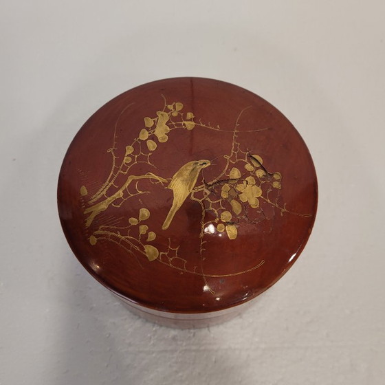 Image 1 of (10) Piatti con scatola, lacca urushi-e, periodo Showa, XX secolo - Giappone