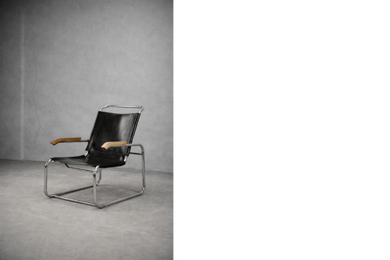 Image 1 of Vintage Bauhaus B35 armchair by Marcel Breuer for Thonet, 1930s