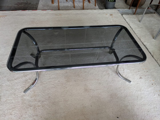 Image 1 of Table basse en verre de l'ère spatiale