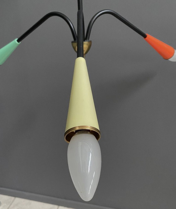 Image 1 of Colorful Spider ceiling lamp  1960s