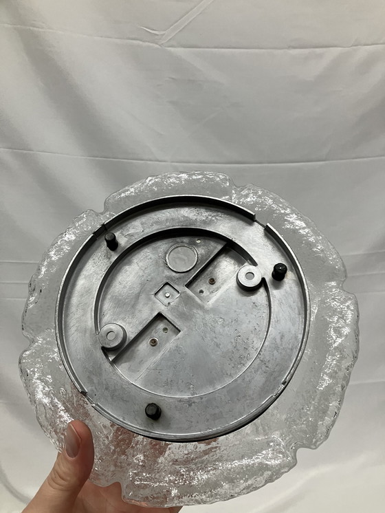 Image 1 of Plafonnier vintage en verre glacé Helena Tynell Glashütte Limbourg