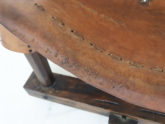 Image 1 of Ensemble de deux fauteuils lounge en cuir façon selle, Brésil, années 1960
