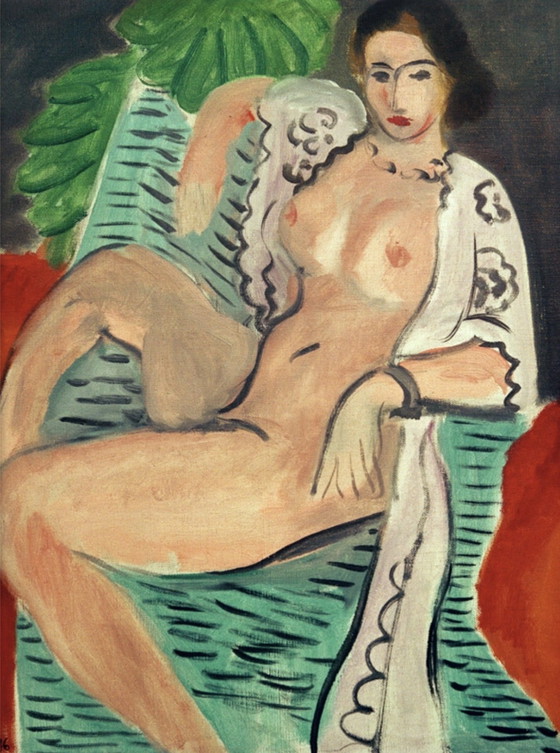 Image 1 of Henri Matisse: “Desnudo drapeado”. Firmado y fechado en la plancha.