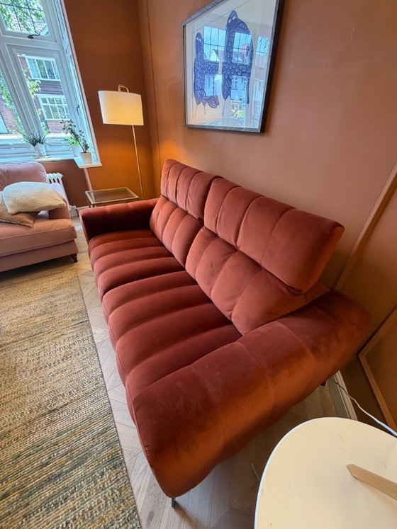 Natuzzi Editions Italiaanse fluwelen bank – 2 zitsbanken, Velvet (photo 4 of 5)