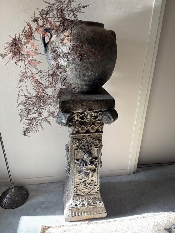 Image 1 of Antique large French jug beautiful patina