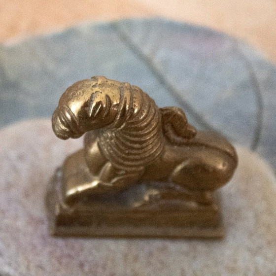 Image 1 of Antique brass scale weight, Chinese Mythological Animal