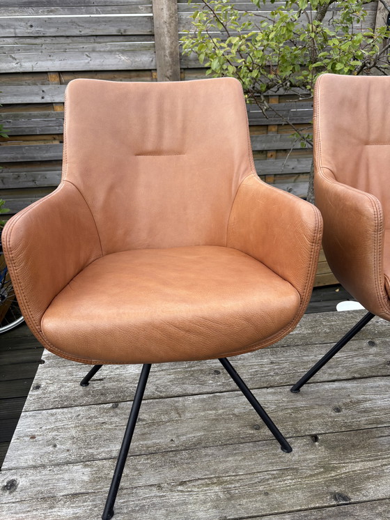 Image 1 of Esszimmerstuhl cognac Leder/Drehung WK722