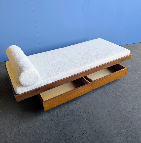Image 1 of Banquette-lit vintage en teck avec tiroirs, années 1960