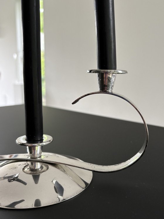 Image 1 of Vintage 1960s silver-plated candlestick, brand Sola