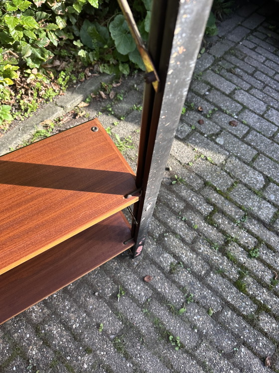 Vintage open boekenplanken wandsysteem a la Paul Cadovius – Wandrek, Metal, Wood (photo 11 of 14)