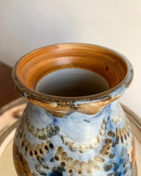 Image 1 of Geglazuurde aardewerken vaas – Jean-Claude Courjault – Frankrijk, jaren 80