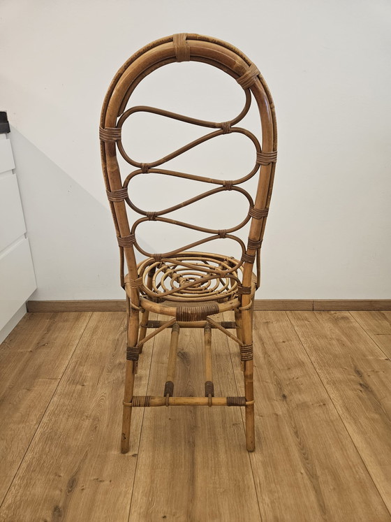 Image 1 of 6 Italian vintage designer chairs, bamboo rattan