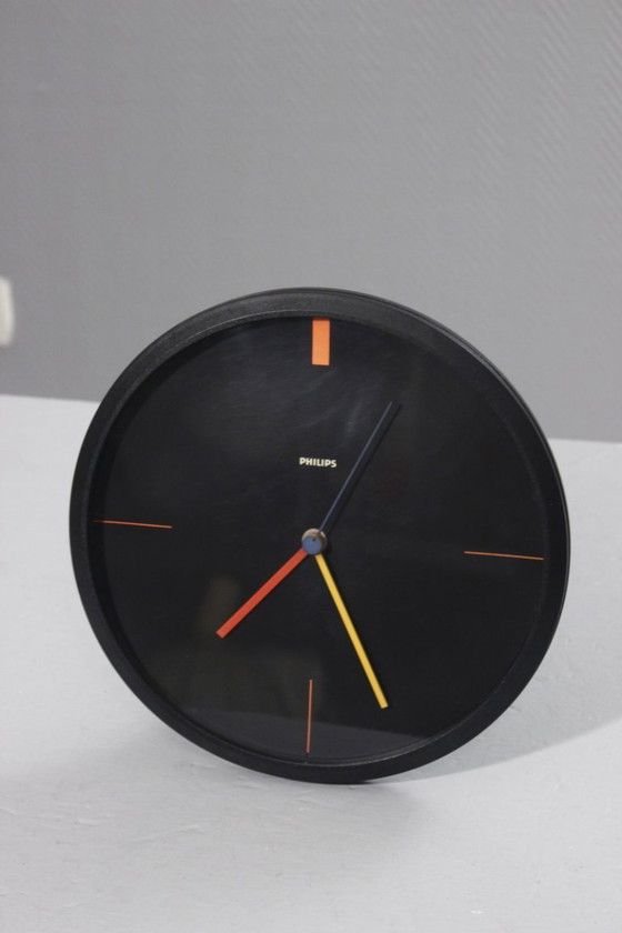 Image 1 of Philips HR5682 Horloge murale vintage design Memphis 1980s West Germany