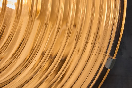 Image 1 of Appliques murales en verre côtelé dans le style de Mario Bellini, Italie, années 1960