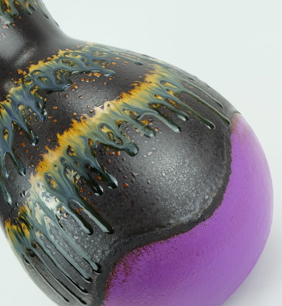 Image 1 of Vaso vintage della Germania occidentale di metà secolo, modello Dumler &amp; Breiden, 122/30, con raro motivo colorato