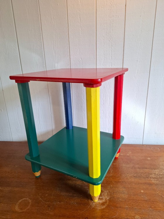 Image 1 of Memphis style pencil side table